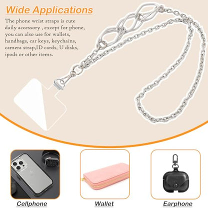 Crossbody Lanyard Strap, Durable Metal Cell Phone Chain, Universal Lanyard With Tether Tab, Detachable Chain Strap Compatible With Most Phone Bags and Purses - color: B
