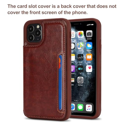 iCoverCase Compatible with iPhone 11 Pro Phone Case with Card Holder, Wallet Case for Women Men RFID Blocking PU Leather Protective Case 5.8 Inch (Dark Brown) - color: Dark Brown