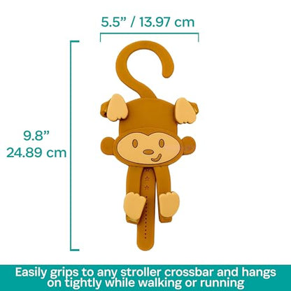 Grippy Smartphone Phone Holder by Buggygear - The Perfect Mount for Your Cellphone - This Accessory Straps to Your Stroller, Grocery Cart - Strap it or Hang it from the Tail - Entertain Your Baby too