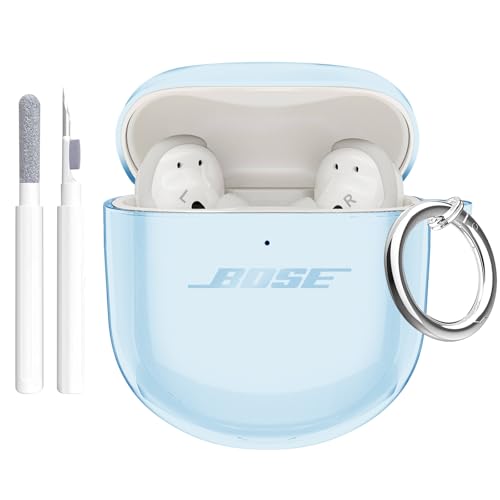 Aircawin for Bose QuietComfort Earbuds II/QuietComfort Ultra 1/2 Case Clear - color: Clear Blue