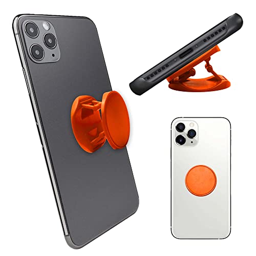 Phone Grip and Stand, Universal Expandable Phone Holder for Smartphones (Orange) - color: Orange