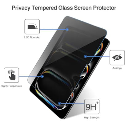 ProCase 1 Pack Privacy Screen Protector for 13" iPad Pro/Air - size: iPad Pro 13" (M5) / (M4)/ iPad Air 13" (M2)