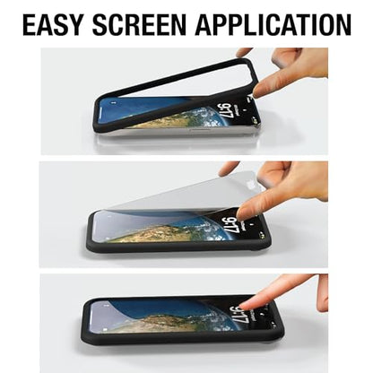 DEWALT Glass Screen Protector for iPhone — Apple Compatible Tempered Glass Screen Protector — Easy Install Screen Protection for iPhone — Applicator Included — 2-Pack (iPhone 16 Pro) - size: iPhone 16 Pro
