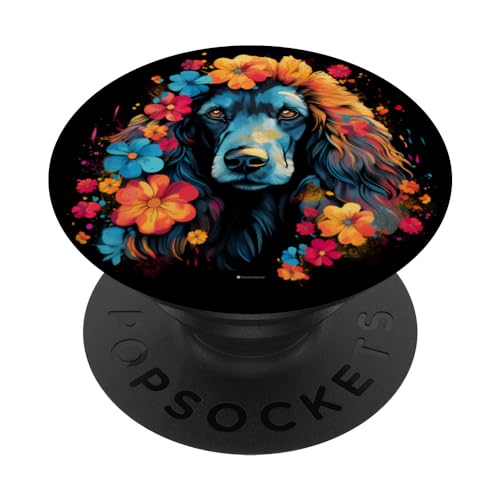 Colorful Poodle watercolor Art Pet Dog Mom Poodle PopSockets Standard PopGrip - style: Standard