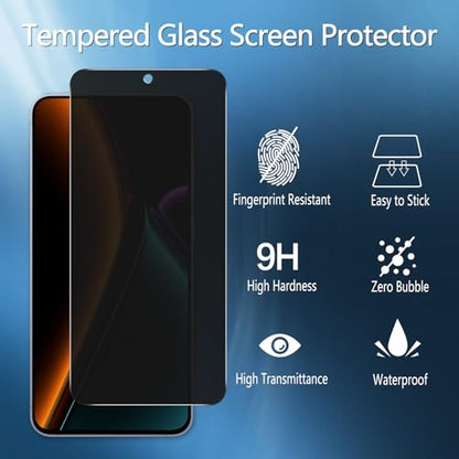 2 Pack Privacy Screen Protector for Samsung Galaxy S25 FE 6.7-Inch