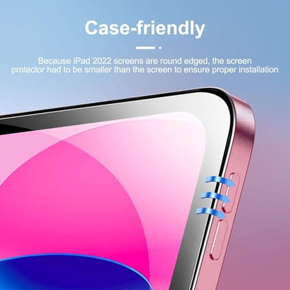 ENTRONIX Clear Screen Protector Compatible with iPad A16 (2025) 11 Inches, Tempered Glass Scratch-Resistant Anti-Drop Protection & Case Friendly, Easy to Install, 2-Pack