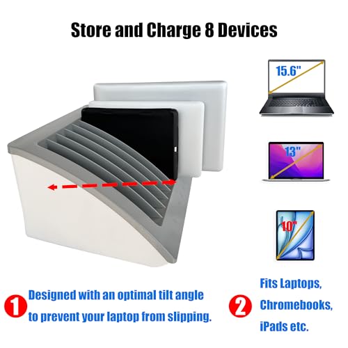 6-Pack | 8-Device Laptop & Tablet Charging Station - size: 6 Pack/8-Device