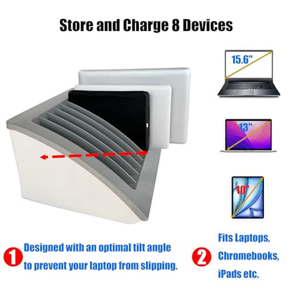 6-Pack | 8-Device Laptop & Tablet Charging Station - size: 6 Pack/8-Device