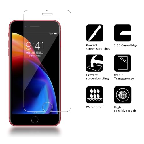 4 Pack Glass Screen Protector Compatible for iPhone 8 plus / 7 Plus / 6s Plus / 6 Plus [5.5 Inch] [9H Hardness]-HD Screen Tempered Glass, Scratch Resistant,Easy Install [Case Friendly] - size: iPhone 8 plus /7Plus /6sPlus /6Plus