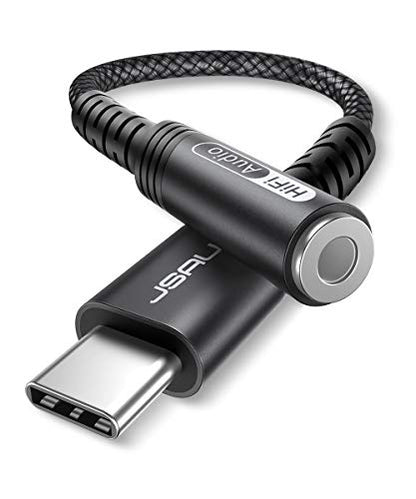 JSAUX USB C to 3.5mm AUX Audio Adapter for iPhone 18 Pro Max, Black - color: Black, size: 1 x 0.6ft