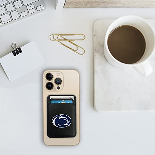 OTM Essentials Penn State University Magsafe Faux Leather Phone Wallet Sleeves, Sleek Magnetic Phone Wallet Case, Lightweight Magsafe Accessories for iPhone 12 or Up, Classic - color: Penn State University, style: Magsafe Compatible