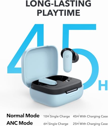 Soundcore P30i by Anker Noise Cancelling Earbuds, Hands-Free Viewing - color: Blue