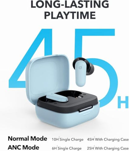 Soundcore P30i by Anker Noise Cancelling Earbuds, Hands-Free Viewing - color: Blue