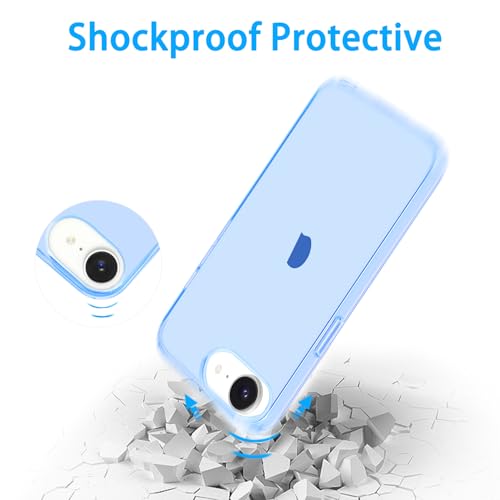 JJGoo for iPhone 17e Case for iPhone 16e Case Clear, Soft Transparent Shockproof Protective Slim Thin Phone Case Cover for 16e / 17e - color: Dark Blue