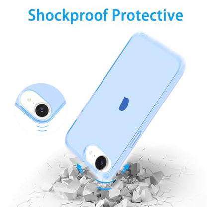 JJGoo for iPhone 17e Case for iPhone 16e Case Clear, Soft Transparent Shockproof Protective Slim Thin Phone Case Cover for 16e / 17e - color: Dark Blue