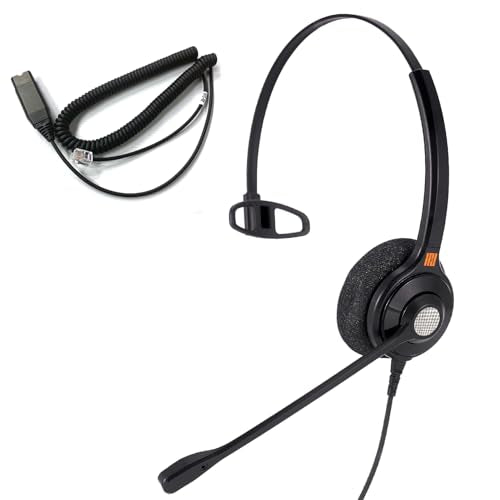 IPD IPH-210 Office Phone Headset Wired QD to RJ9 Monaural - color: 210-DG-FOAM