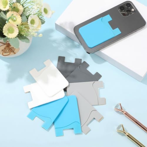 Frienda 24 Pcs Phone Card Holder Adhesive Silicone Wallet, Modern Color - color: Modern Colors