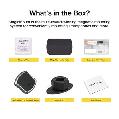 Scosche MPDB MagicMount Pro Magnetic Cell Phone Car Mount with Strong Magnets & 360° Adjustable Head, Adhesive Dashboard Cell Phone Holder Compatible with iPhone, Samsung, Android, Non-MagSafe Devices - size: 1 Pack, style: Dash