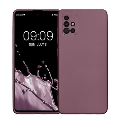 kwmobile Case Compatible with Samsung Galaxy A51 Case -Soft TPU Back Phone Cover - with Metallic Look - Metallic Lavender - color: Metallic Lavender, size: Galaxy A51