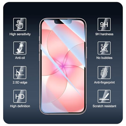 3+3+1-Pack, Screen Protector and Camera Lens Protector for iPhone 17e/16e with Installation Alignment Aid, Tempered Glass Film, Impact-Protection, HD, Anti-Scratch, 9H Hardness - size: 17e/16e Clear 3+3+Align