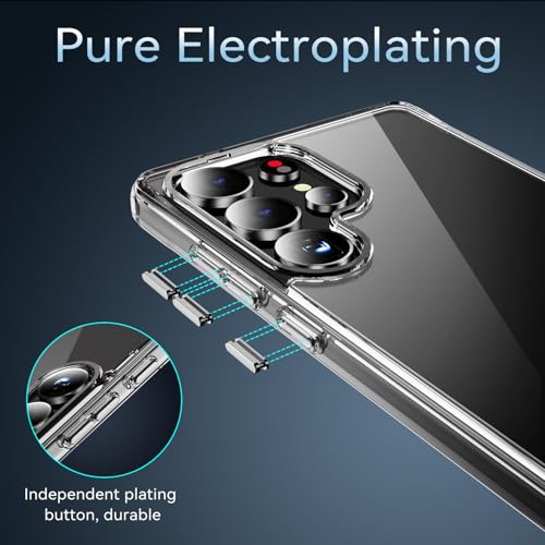 DEERLAMN Clear Case for Samsung Galaxy S25 Ultra, Military Grade Drop Protection Anti-Scratch Transparent Ultra Slim Non-Yellowing Shockproof Protective Phone Cover - size: Samsung Galaxy S25 Ultra