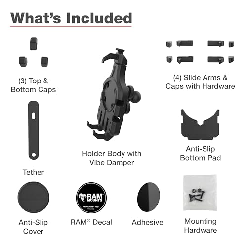 RAM MOUNTS Quick-Grip Pro Motorcycle Phone Holder with Vibration Damper - style: With Vibration Damper