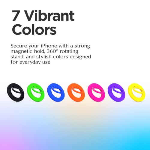 FELONY CASE - Matte Black Ring Grip and Stand - Version 2.0 - Improved Stronger Magnet, Magnetic Phone Ring Holder for iPhone 17,16, 15, 14, 13, 12, Pro, Pro Max, Air - Drop Protection - color: Matte Black