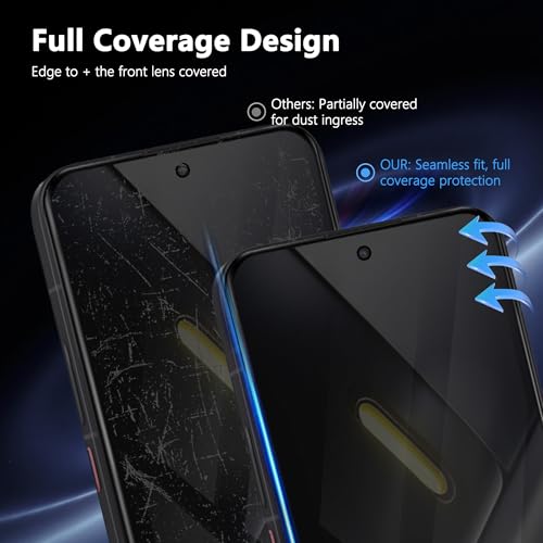 2+2 Pack Privacy Screen Protector for Xiaomi Poco X8 Pro Max, Anti-Spy Tempered Glass with Camera Lens Protector, 9H Anti-Scratch, Bubble Free, Case Friendly - size: for Poco X8 Pro Max