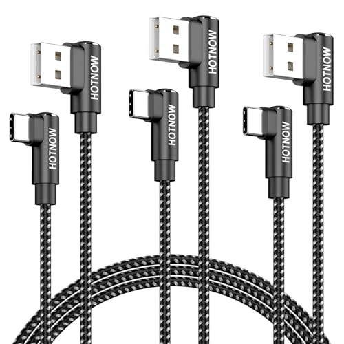USB to USB C Cable 90 Degree 3FT 3Pack, Short Right Angle USB C Cable - color: Black, size: 3FT