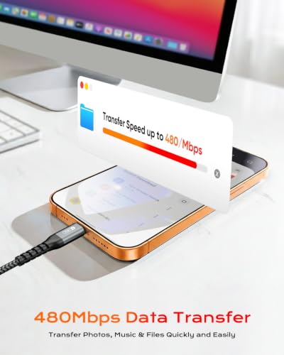 Short USB to USB C Cable 3.3FT [2-Pack] - size: 3.3ft