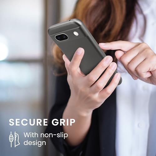 kwmobile Case Compatible with Google Pixel 8a Case -Soft TPU Back Phone Cover - with Metallic Look - Metallic Grey - color: Metallic Grey