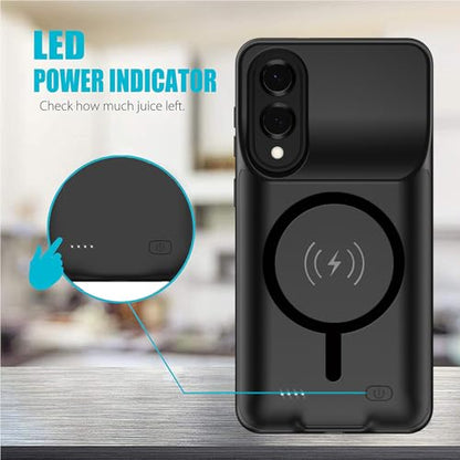 Battery Case for Galaxy S25 Edge, 10000mAh High Capacity Portable Charger Case, Compatible with Galaxy S25 Edge 6.7 inch, Wireless & Carplay, Black - size: Galaxy S25 Edge