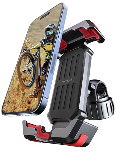 2 Pack Bike Phone Holder Mount [Gift Set]- Accesorios para Motos Stand - color: Black Red-2 Pack