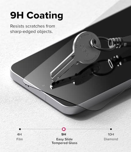Ringke for Samsung Galaxy S25 FE Screen Protector [Easy Slide, 2 Pack] | Easy Installation with Alignment Tool, Case Friendly Premium 9H Hardness Tempered Glass - size: Galaxy S25 FE