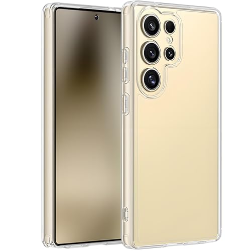TENOC Phone Case for Samsung Galaxy S25 Ultra, Clear Case Anti-Yellowing Protective Bumper Hard Back Cover - color: Clear Anti-Yellowing, size: S25 Ultra