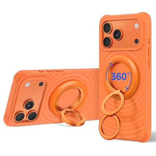 SYNCWIRE Magnetic Phone Ring Holder, for MagSafe Phone Grip Stand Kickstand - color: Cosmic Orange