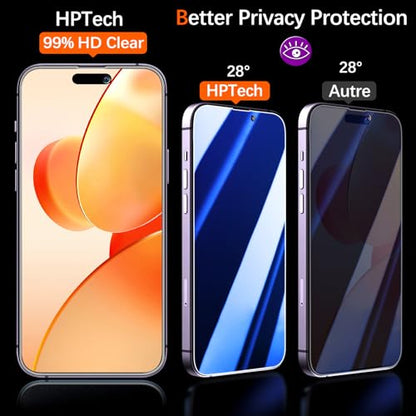 Gradient Colorful Privacy Screen Protector for iPhone 14 Pro Max - color: Blue-iPhone 14 Pro Max
