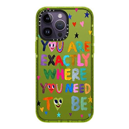 CASETiFY for iPhone 14 Pro Max Case - Impact | Slim Fit | 8.2 ft. 4x Military Grade Drop Protection | You are exactly where you need to be | Kiwi - color: You are exactly, size: iPhone 14 Pro Max (Non-Magsafe)