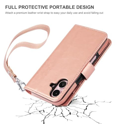 Bocasal for MagSafe Wallet Case Card Holder for iPhone 16, Rose Gold - color: Rose Gold for MagSafe