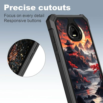 for Schok Volt Sv67q Sv67332 Case with Screen Protector, Military Grade Drop Protection, Dual Layer Hybrid Shockproof Protection TPU Phone Case for Schok Volt Sv67q, Ancient Building - color: Ancient Building