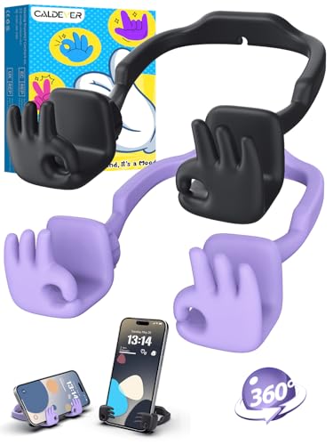 Gifts for Teen Girls Trendy Stuff OK Hand Phone Holder Stocking Stuffers - color: Black & Purple