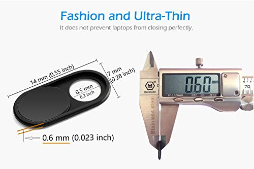 CloudValley Laptop Camera Cover Slide, Metal 0.023 Inch Ultra-Thin, 2 Pack - color: Withe & Black