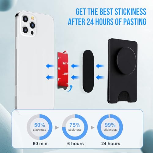 volport 10pcs Sticky Adhesive Replacement for Pops Wallet+ & Wallet Plus Base, Socket Wallet Case Back Sticker Pads, Double-Sided High Stickiness Strip Tapes Piece for Cell Phone Wallet Card Holder