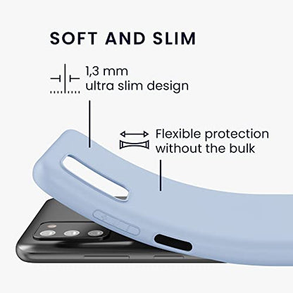 kwmobile Case Compatible with Samsung Galaxy A03s Case - Soft Slim Protective TPU Silicone Cover - Light Blue Matte - color: light blue matte