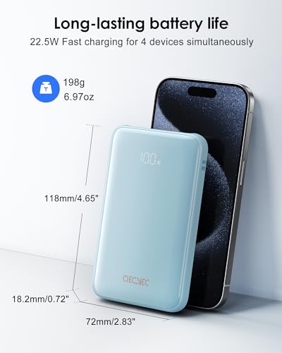 Portable Charger 10000mAh, 22.5W Fast Charging Power Bank - color: Blue