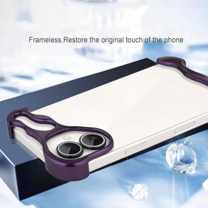Frameless Phone Case Crafted for iPhone 16 Plus Purple - color: Aluminum Purple, size: iPhone 16 Plus