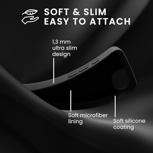 kwmobile Case Compatible with Apple iPhone 17e / iPhone 16e Case - Slim Protective TPU Silicone Phone Cover - Black Matte - color: black matte, size: iPhone 17e / iPhone 16e