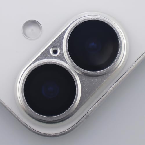 for iPhone 17 Camera Lens Protector Tempered Glass Metal Full Coverage Lens Cover Accessories (Silver) - color: Silver