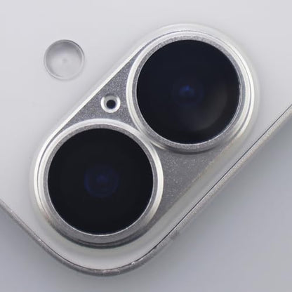 for iPhone 17 Camera Lens Protector Tempered Glass Metal Full Coverage Lens Cover Accessories (Silver) - color: Silver