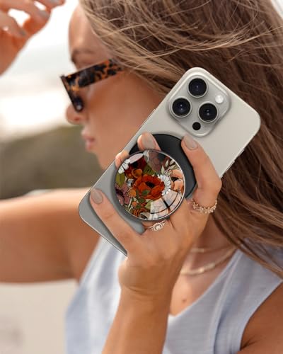 Magnetic Phone Grip, Cute Finger Grip Phone Stand, Mushroom - color: Mushroom